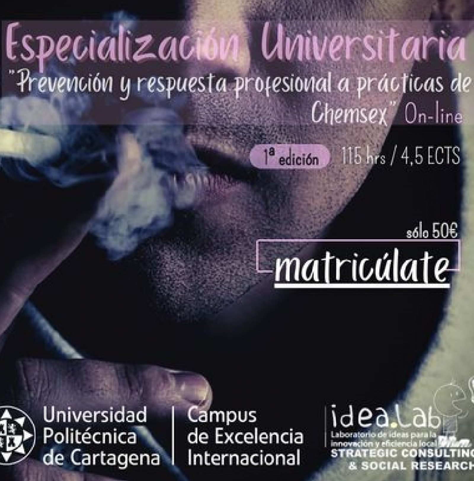 Especialización Universitaria: Prevención y respuesta profesional a prácticas de Chemsex